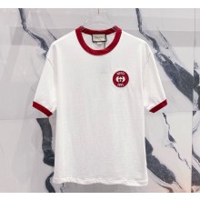 Gucci Cotton jersey T-shirt with embroidery 756596 white 2025
