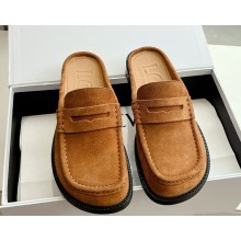 Loewe Campo suede calfskin mules brown 2025
