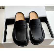 Loewe Campo calfskin mules black 2025