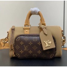 Louis Vuitton Keepall Bandoulière 25 M12627 Beige Cowhide leather and Monogram coated canvas 2024