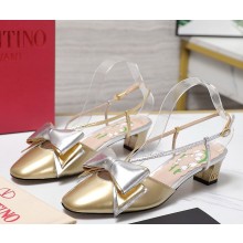 Valentino Garavani Bowow slingback pump IN patent leather 50MM gold 2025