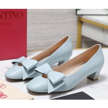 Valentino Garavani  50mm Bowow pumps calf leather sky blue 2025