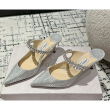Jimmy Choo Bling glittery mules silver 01 2025