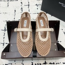 Alaia BALLET FLATS IN FISHNET nude 2023