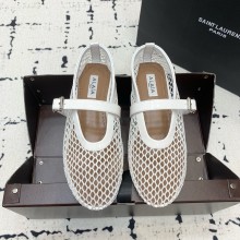 Alaia BALLET FLATS IN FISHNET white 2023