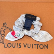 LV x TM white Monogram Cerise Scrunchies M96069 2025
