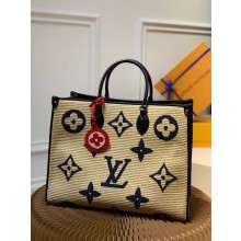 louis vuitton Monogram Raffia OnTheGo GM tote bag M57644 BLACK