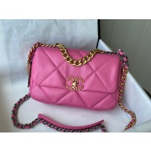 Chanel 19 Small Leather Flap Bag AS1160 fuchsia 2021
