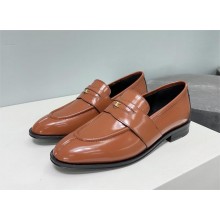 Celine TRIOMPHE LOAFER CELINE MALAQUAIS in POLISHED BULLSKIN Tan 2022