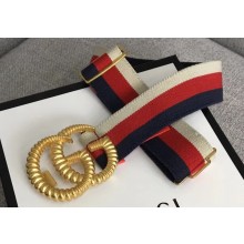 Gucci Sylvie Web Elastic Belt With Torchon Double G Buckle 2018
