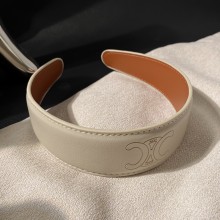 celine triomphe headband white 2023