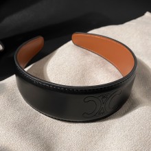 celine triomphe headband black 2023