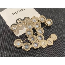 CHANEL Metal CC CRYSTAL BROOCH 2024