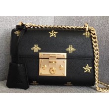Gucci Padlock Bee Star Small Shoulder Bag 432182 Black 2018