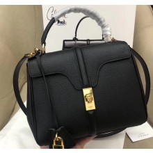 Celine Calfskin Small 16 Bag Grained Black 188003/188004 2019