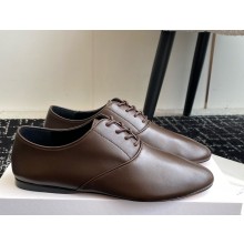 The Row women's Awar leather lace-up brown 2024