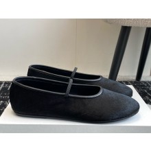 The Row  ELASTIC BALLET flat mink fur black 2024