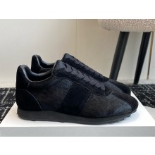 The Row  Women's Mica Sneakers black in cashmere and nylon 2024