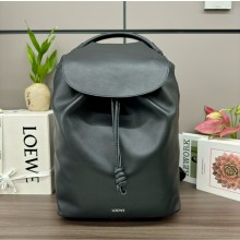 LOEWE Flamenco backpack in shiny supple calfskin black 2024