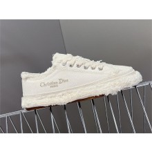 Dior Ecru Fringed Cotton Canvas D-Blaze Sneaker 2024