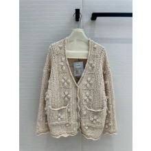 CHANEL LIGHT BEIGE COTTON Cardigan P78713 2025