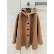 LORO PIANA BROWN CASHMERE CAPE 2024