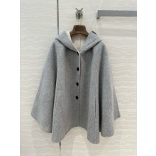LORO PIANA GRAY CASHMERE CAPE 2024