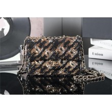 CHANEL CC LOGO SEQUINS MINI  FLAP BAG 2024