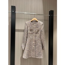 CHANEL MULTICOLOR TWEED LONG COAT 2024
