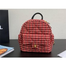 CHANEL RED TWEED MINI BACKPACK 2025
