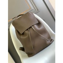 LOEWE Men's Anagram Leather Drawstring Backpack In etoupe