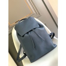 LOEWE Men's Anagram Leather Drawstring Backpack In navy blue