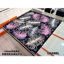 chanel Black, Pink, Gray & Light Pink silk square scarf AAA934 2025