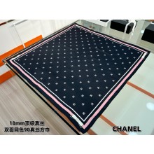 chanel Black, Ecru & Pink silk square scarf AAA777 2025