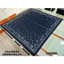 chanel Black silk square scarf AAA657 2025