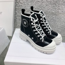 Dior Black Technical Fabric and Calfskin D-Rise Ankle Boot 2022