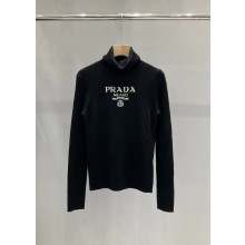 prada Superfine wool turtleneck sweater black 2023