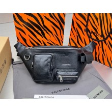 balenciaga Super Busy branded fanny pack black 2022