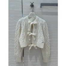 chanel white Silk & Cashmere CARDIGAN P77804 2024