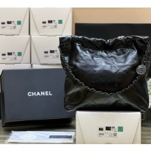 CHANEL Calfskin 22 Small Handbag AS3260 so black (ORIGINAL QUALITY)