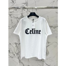 CELINE WHITE loose t-shirt in cotton jersey 2025