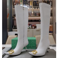 Balenciaga Flex Bb Boot In calfskin white & Gold 1104-2024