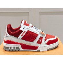 Louis Vuitton women/men LV Trainer Sari Red 1ADHT0 1104-2024