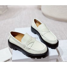 Dior Boy Platform Loafer white Brushed Calfskin 1104-2024