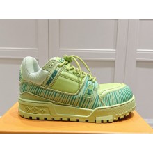 Louis Vuitton women/men LV x Park Seo-Bo LV Trainer Maxi Green 1AD9VN 1104-2024