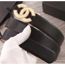 Chanel CC Belt 30mm Width Black