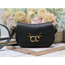 Dior Small CD Besace Bag in Black Calfskin 2024