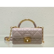 Mini Dior Ange Bag in nude Macrocannage Calfskin 2024