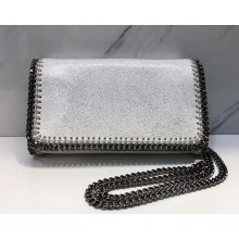 Stella McCartney Falabella Mini Shoulder Bag Silver White 2018