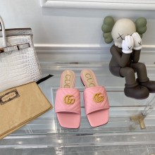 gucci Women's slide sandal with Double G pink 2021